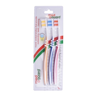 MED GUARD Toothbrush 3-in-1 with Soft Curved Bristles 3s