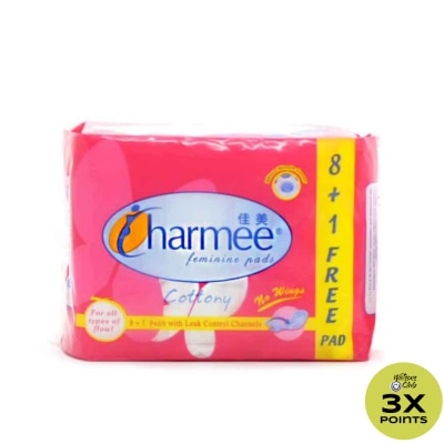 CHARMEE Cottony For All Types of Flow No Wings 8+1 Free Pad