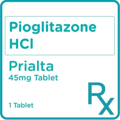 PRIALTA Prialta Pioglitazone 45mg 1 Tablet [Prescription Required]