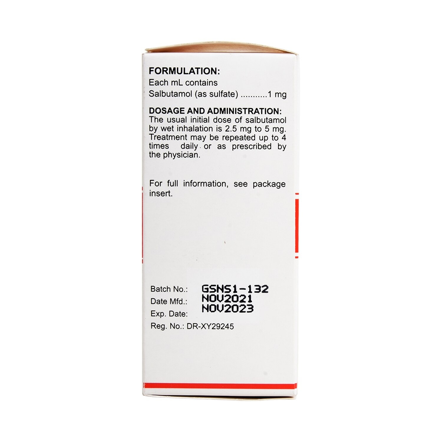 Salbutamol Sulfate 1mg/mL Neculizing Solution 30ml [PRESCRIPTION REQUIRED]