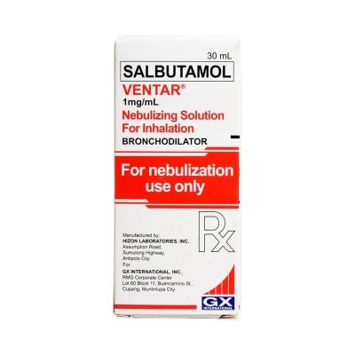 VENTAR Salbutamol Sulfate 1mg/mL Neculizing Solution 30ml [PRESCRIPTION REQUIRED]