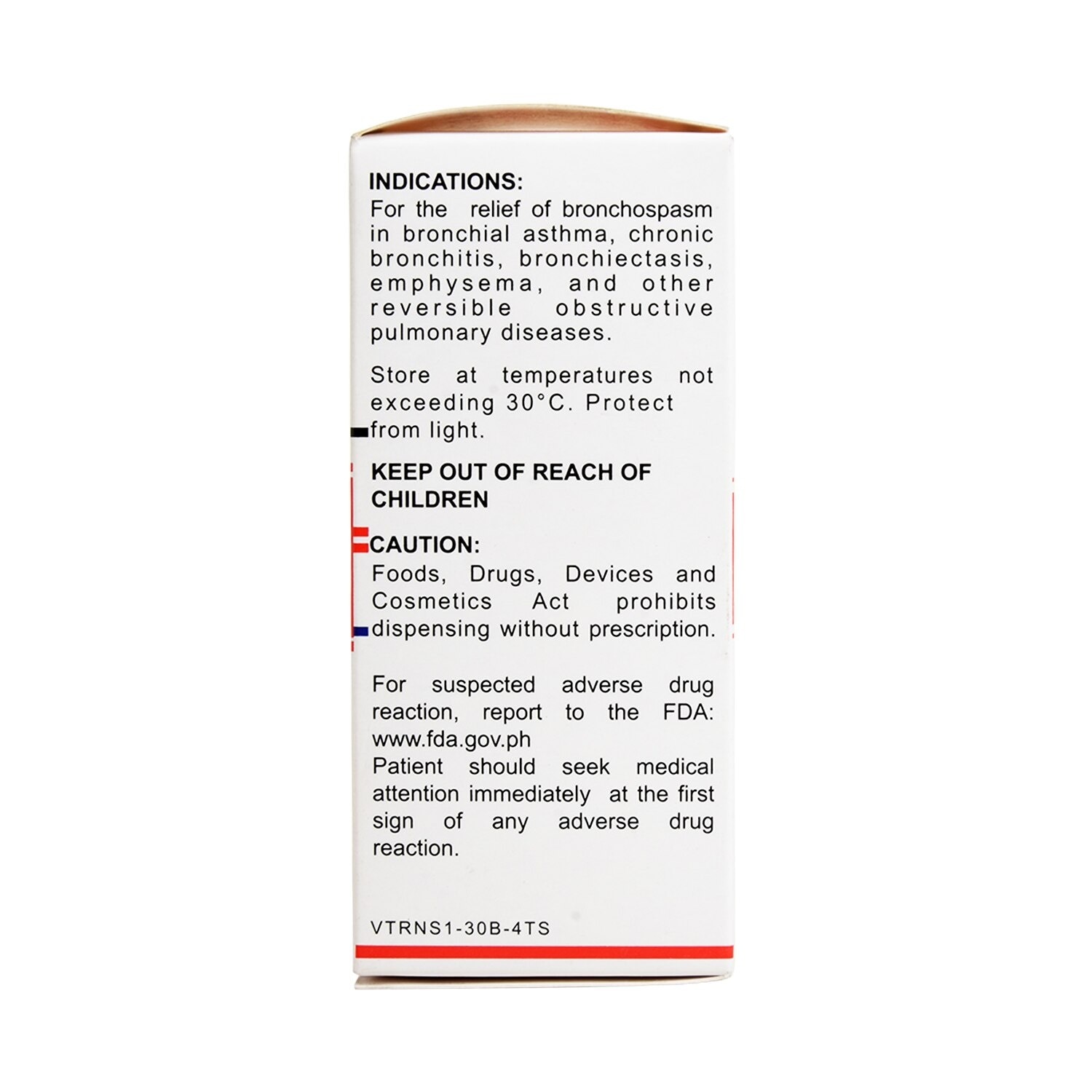 Salbutamol Sulfate 1mg/mL Neculizing Solution 30ml [PRESCRIPTION REQUIRED]