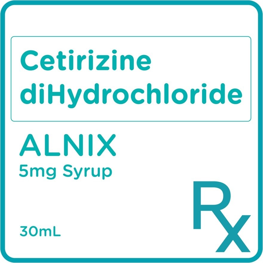 Cetirizine dihydrochloride 5 mg/5 mL Syrup 30 mL [PRESCRIPTION REQUIRED]