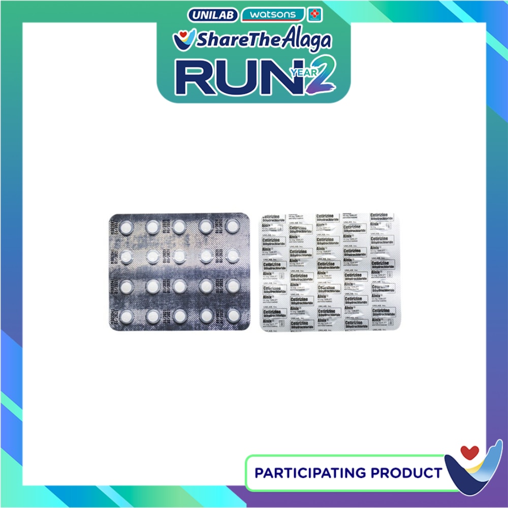 ALNIX Cetirizine dihydrochloride 10mg Tablet Sold Per Piece image