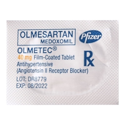 OLMETEC Olmesartan Medoxomil 40Mg 1 Tablet [Prescription Required]