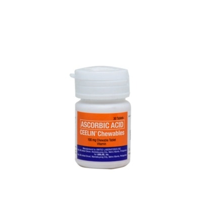 CEELIN Ascorbic Acid Chewable 100mg 30 Tablets