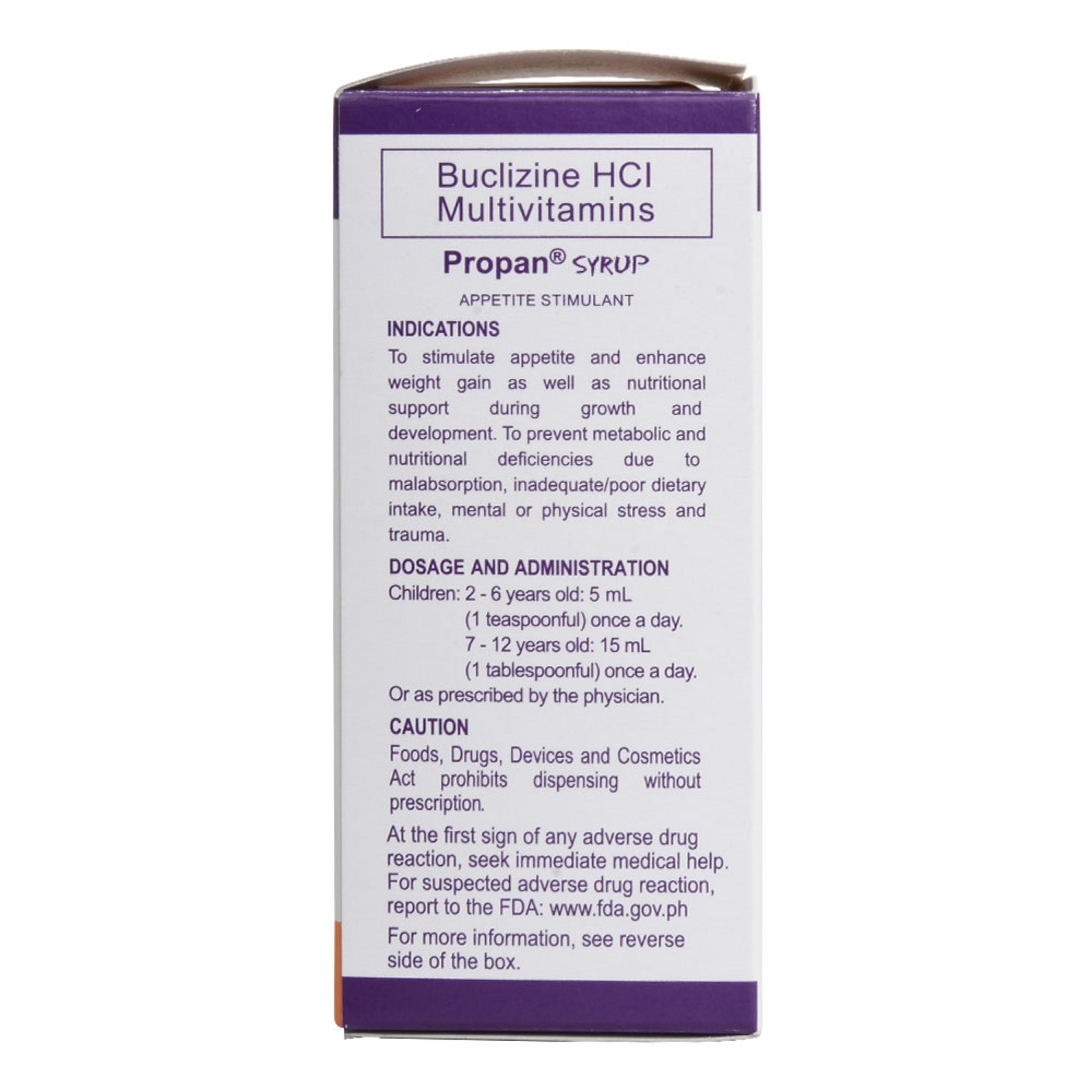 Buclizine HCl; Multivitamins Syrup 60mL [PRESCRIPTION REQUIRED]