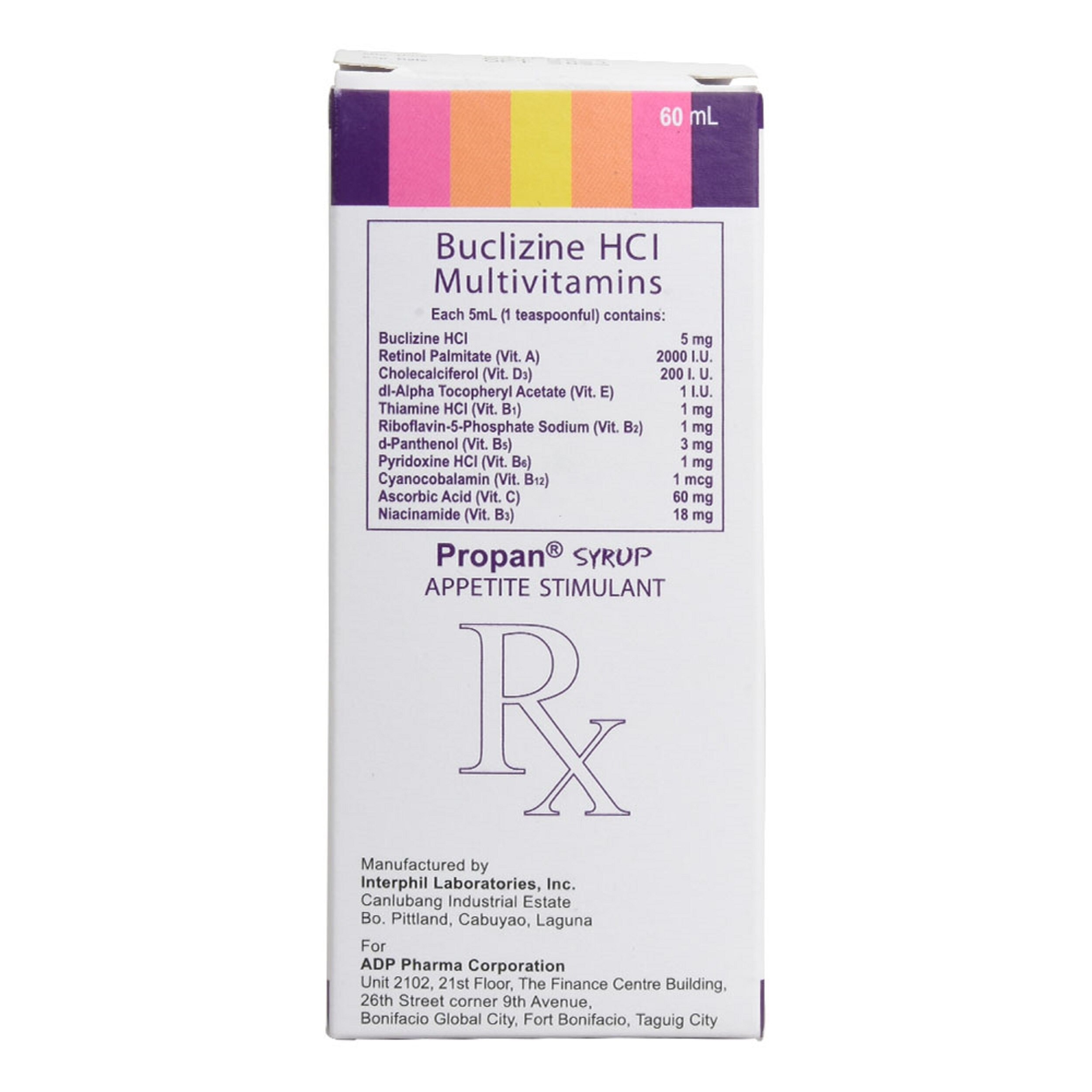 Buclizine HCl; Multivitamins Syrup 60mL [PRESCRIPTION REQUIRED]