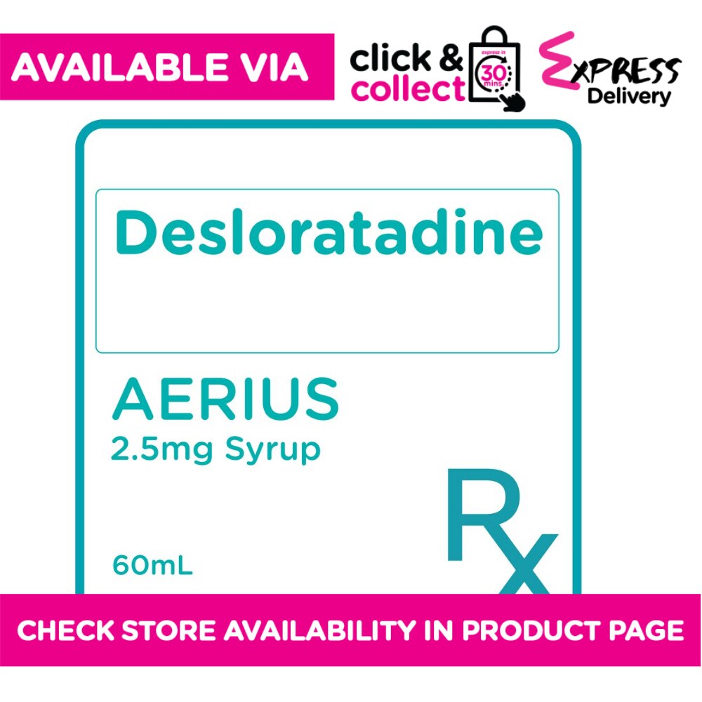 Desloratidine 2.5 mg/5 mL Syrup 60 mL [PRESCRIPTION REQUIRED]