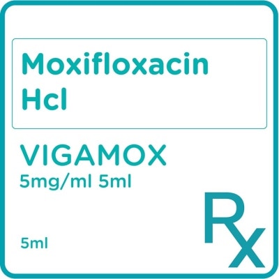 VIGAMOX Moxifloxacin HCl 5ml Opthalmic Solution [PRESCRIPTION REQUIRED]