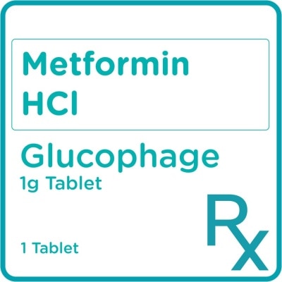 GLUCOPHAGE Glucophage Metformin 1g 1 Tablet [Prescription Required]