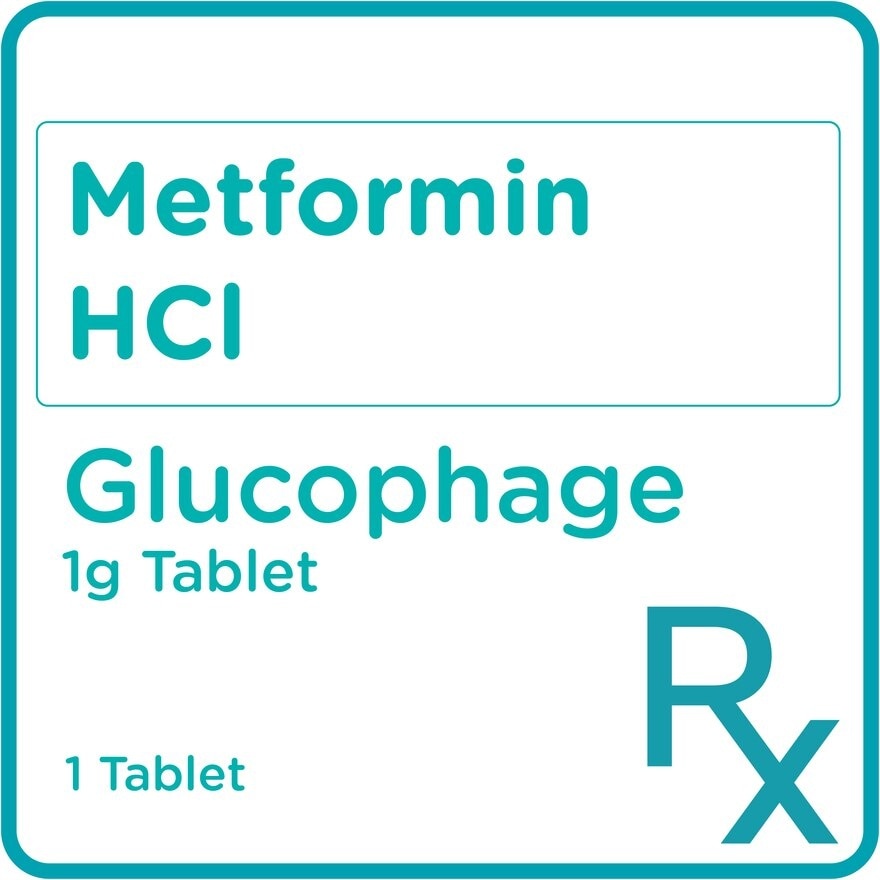 Glucophage Metformin 1g 1 Tablet [Prescription Required]