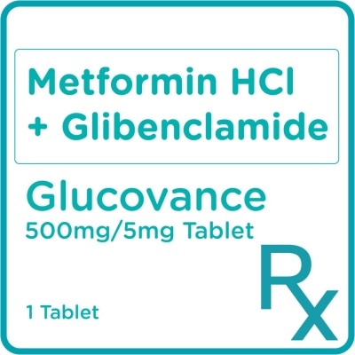 GLUCOVANCE Glucovance Metformin Hydrochloride 500mg + Glibenclamide 5mg 1 Tablet [Prescription Required]