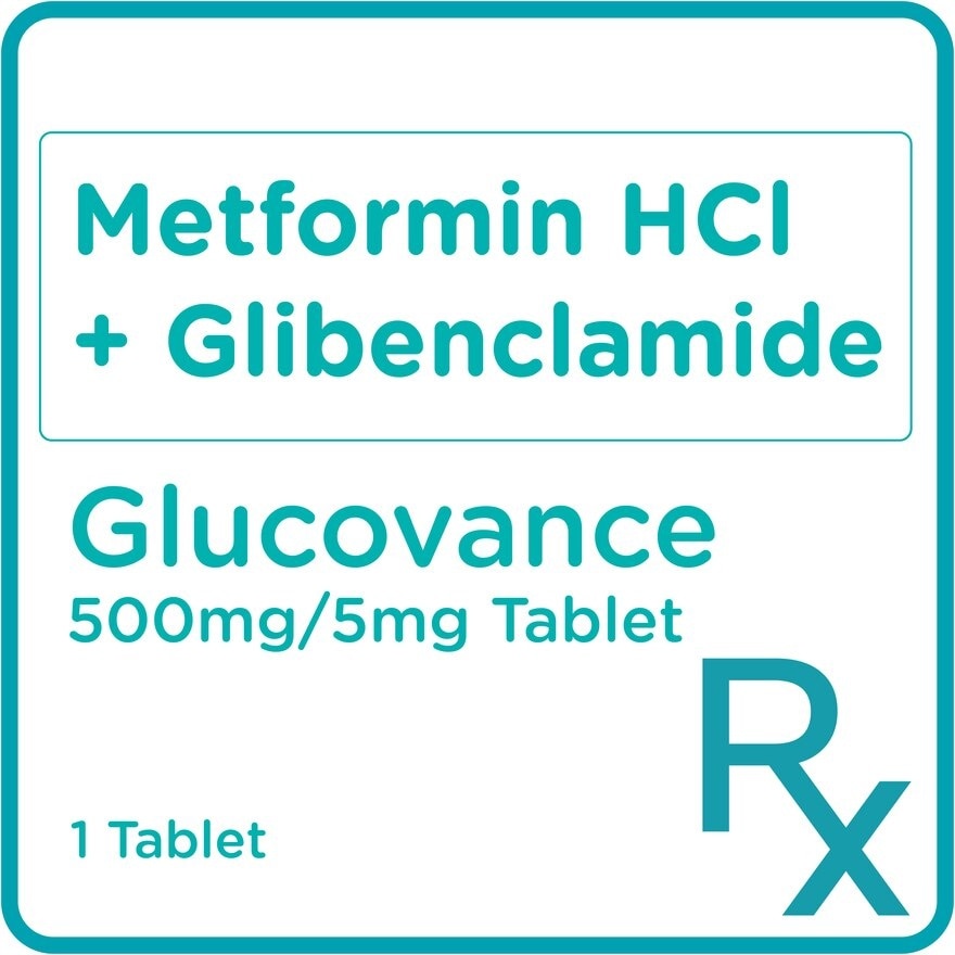 Glucovance Metformin Hydrochloride 500mg + Glibenclamide 5mg 1 Tablet [Prescription Required]