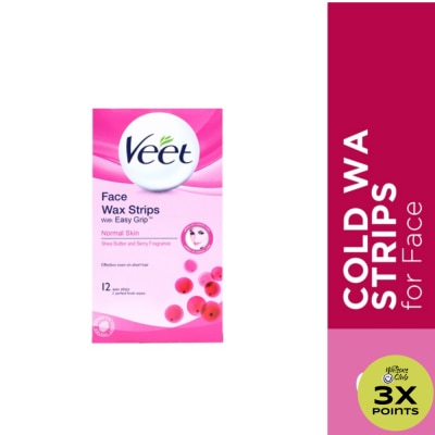 VEET Cold Wax Strips for Face 12s