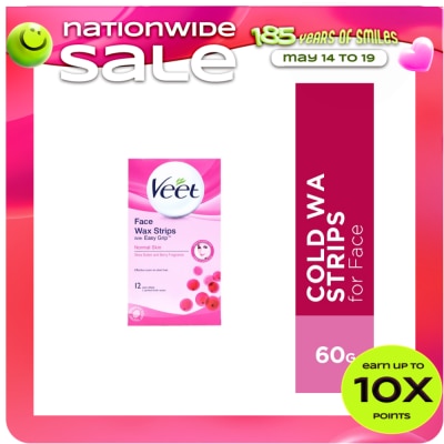 VEET - Cold Wax Strips for Face 12s