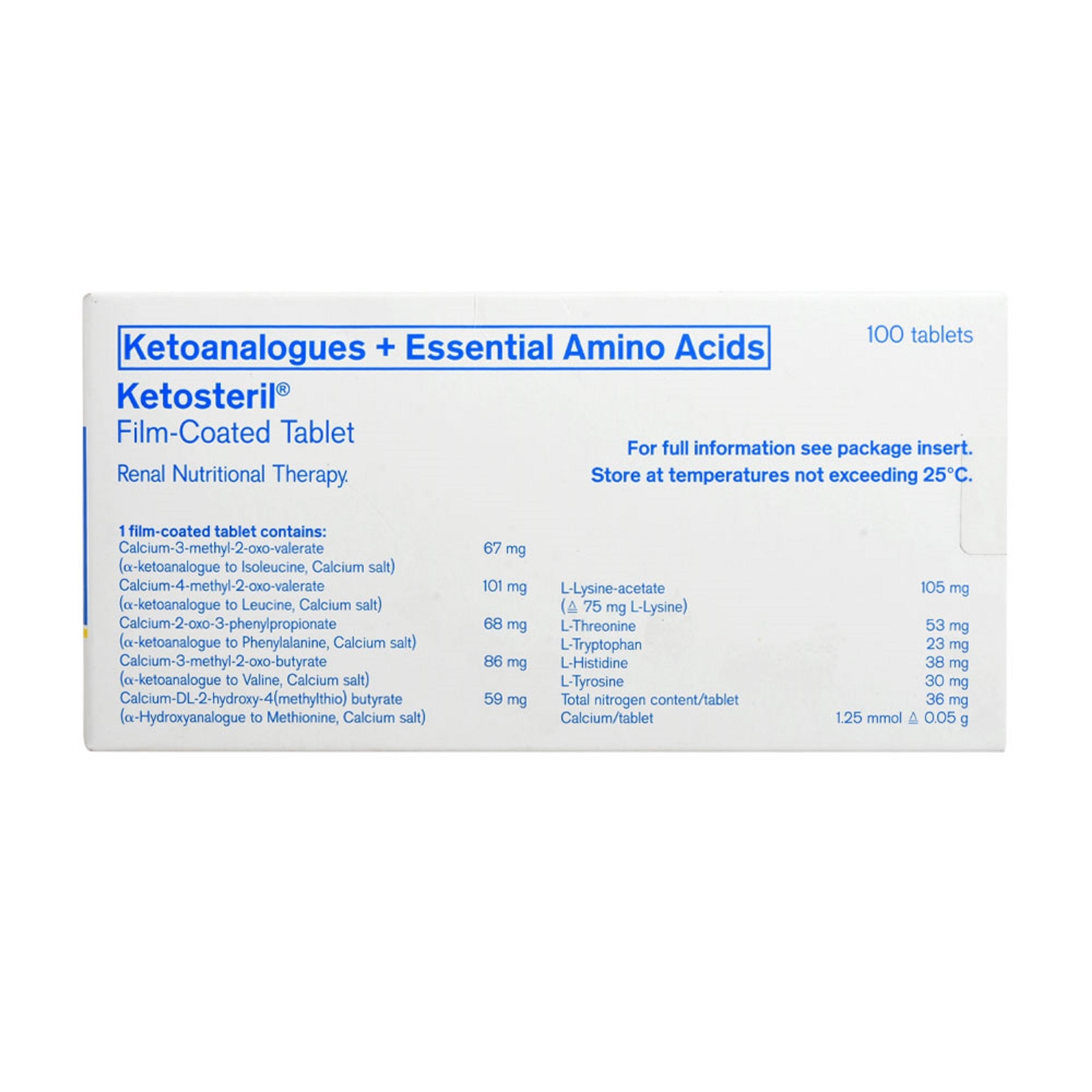 Ketoanalogues + Essential Amino Acids 600mg 1 Film-coated Tablet [PRESCRIPTION REQUIRED]