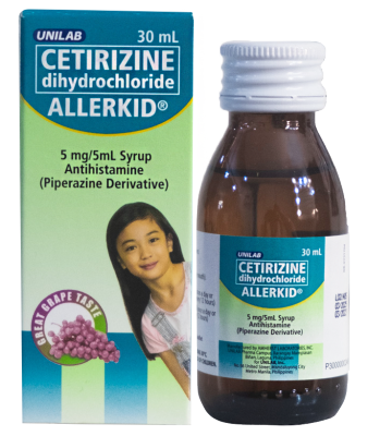 ALLERKID Cetirizine 5 mg/5 mL Syrup 30 mL Bottle