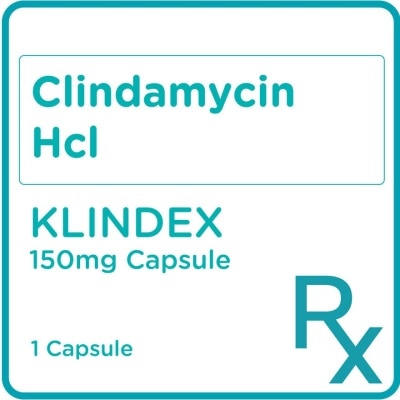 KLINDEX KLINDEX Clindamycin Hcl 150mg Sold Per Piece [Prescription Required]