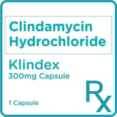 KLINDEX Clindamycin Hydrochloride 300mg 1 Capsule [PRESCRIPTION REQUIRED]