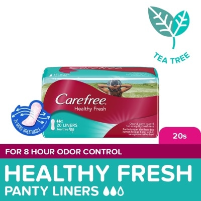 CAREFREE Carefree Healthy Fresh Panty Liners 20s - Feminine Care, Odor Control, Absorb Discharge