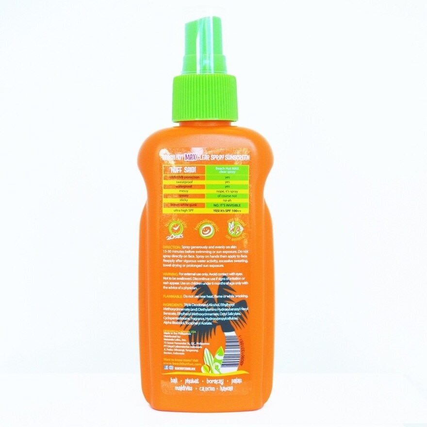 Max Clear Spray Sunscreen SPF100 150mL