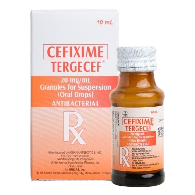 TERGECEF Cefixime 20mg/mL Oral Drops 10mL [PRESCRIPTION REQUIRED]