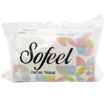 SOFEEL Travel Pack Facial Tissue Value Pack 3 packs 100 Sheets