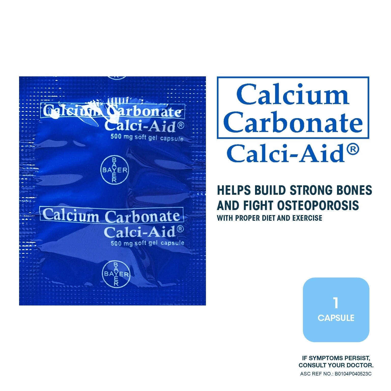 CALCI AID Calcium carbonate 500mg Sold Per Piece