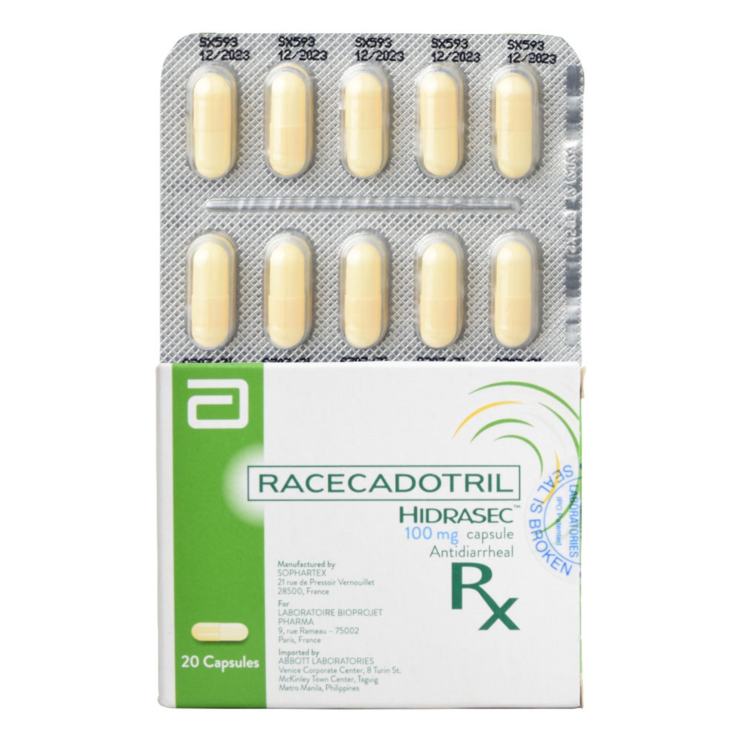 HIDRASEC Racecadotril 100mg Sold Per Piece [PRESCRIPTION REQUIRED]