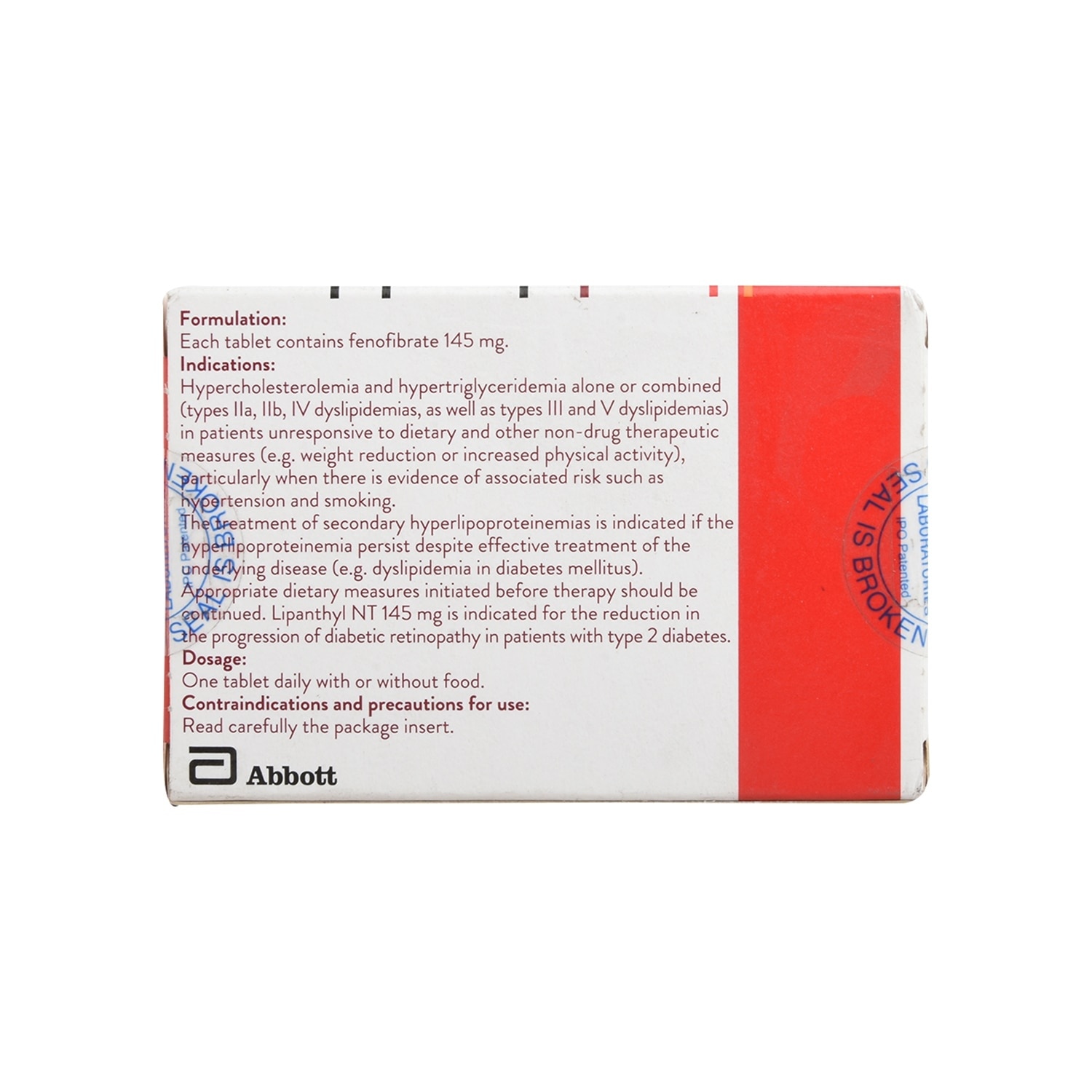 Lipanthyl Fenofibrate 145mg 1capsule [Prescription Required]