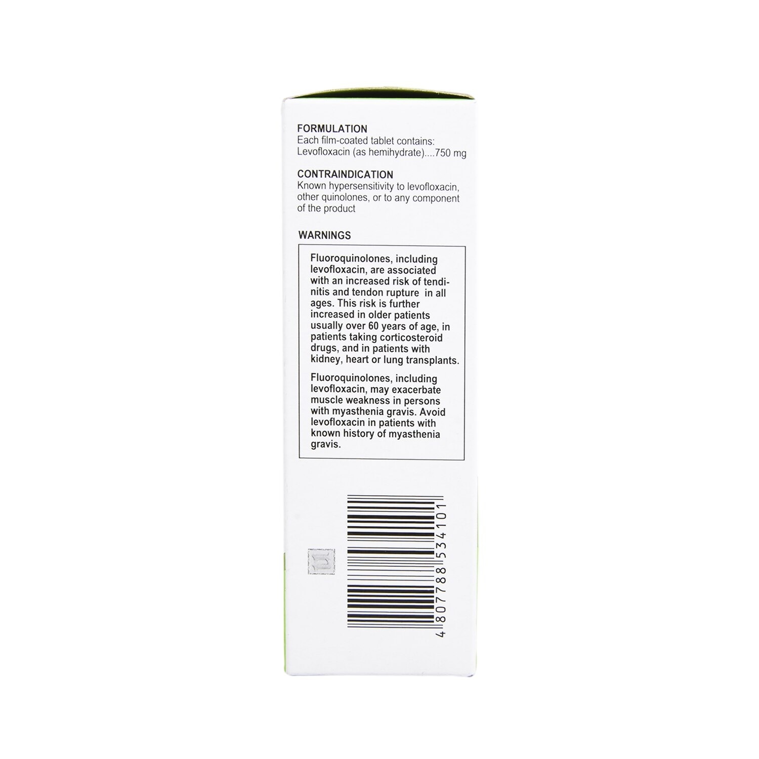 Levofloxacin Hemihydrate 750mg 1 Tablet [PRESCRIPTION REQUIRED]