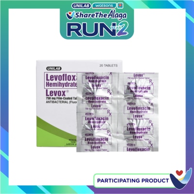 LEVOX Levofloxacin Hemihydrate 750mg 1 Tablet [PRESCRIPTION REQUIRED] image