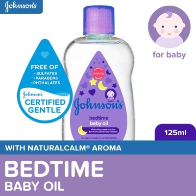 JOHNSONS BABY Johnson's Bedtime Baby Oil 125ml-Newborn,Lotion for Baby,Baby Essentials,Baby Care