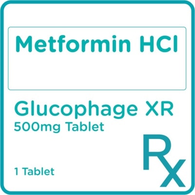 GLUCOPHAGE Glucophage XR Metformin Hydrochloride 500mg 1 Tablet [Prescription Required]