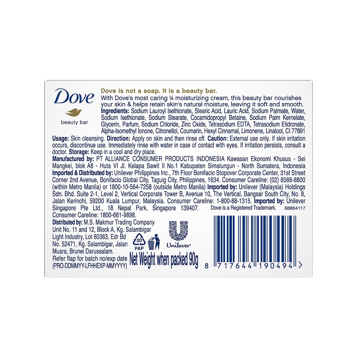 Dove Soap White 90g