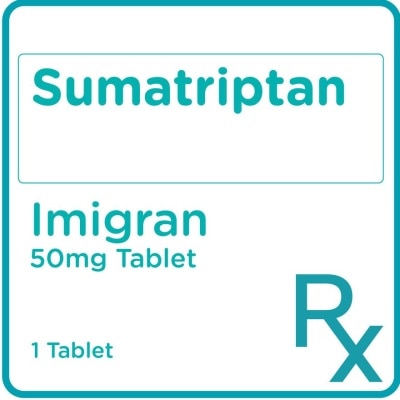 IMIGRAN Sumatriptan 50mg 1 Tablet [PRESCRIPTION REQUIRED]