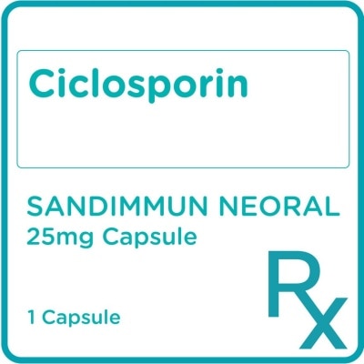 SANDIMMUN NEORAL - Ciclosporin 25mg 1 Capsule [Prescription Required] image