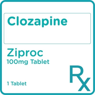 ZIPROC Clozapine 100mg [PRESCRIPTION REQUIRED]