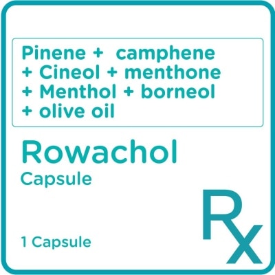 ROWACHOL ROWACHOL Pinene + Camphene + Cineol + Menthone + Menthol + Borneol Sold Per Piece [PRESCRIPTION REQUIRED]