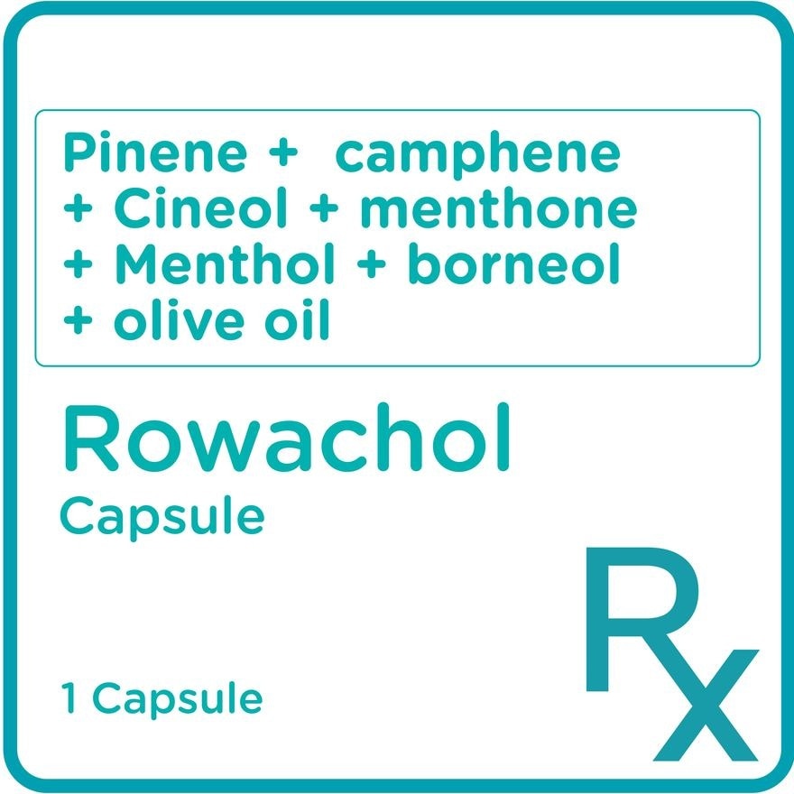 ROWACHOL Pinene + Camphene + Cineol + Menthone + Menthol + Borneol Sold Per Piece [PRESCRIPTION REQUIRED]