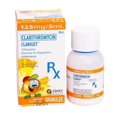 CLARIGET Clarithromycin 125 mg/5 mL Granules for Oral Suspension 50 mL [PRESCRIPTION REQUIRED]