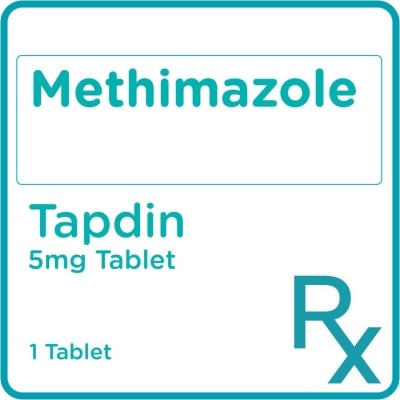 TAPDIN Tapdin Methimazole 5mg 1 Tablet [Prescription Required]