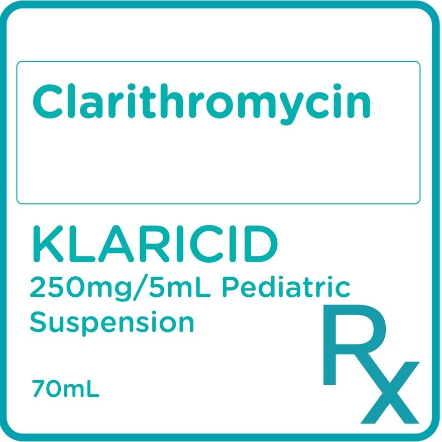 Clarithromycin Pedia Suspension 250mg/5mL 70mL [PRESCRIPTION REQUIRED]