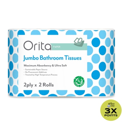 ORITA 2-ply 2 Rolls Jumbo Bathroom Tissue