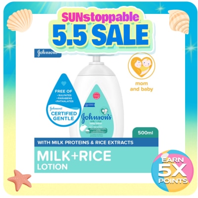 JOHNSONS BABY - Johnson's Milk+Rice Baby Lotion 500ml-Lotion for Baby,Baby Essentials,Baby Body Lotion,Milk Lotion