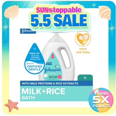 JOHNSONS BABY - Johnson's Milk + Rice Baby Bath 1000ml - Baby Essentials, Baby Care, Baby Wash, Body Wash For Baby