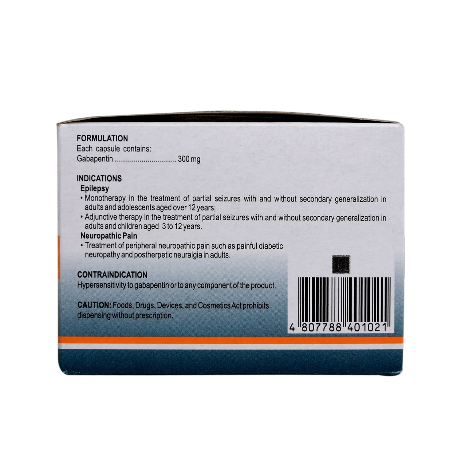 Gabapentin 300mg 1 Capsule [PRESCRIPTION REQUIRED]