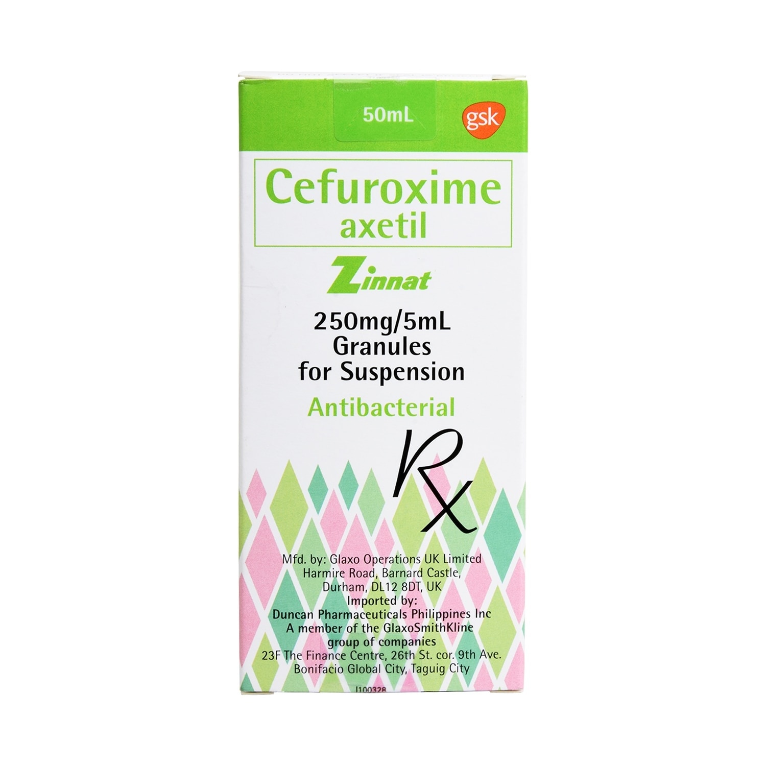 Cefuroxime Axetil 250mg/5mL Granules for Oral Suspension 50mL [PRESCRIPTION REQUIRED]