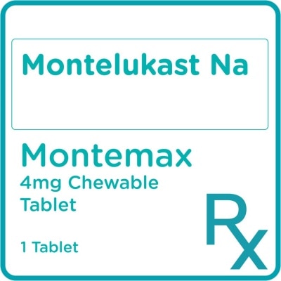 MONTEMAX Montelukast Sodium 4mg 1 Chewable Tablet [PRESCRIPTION REQUIRED]